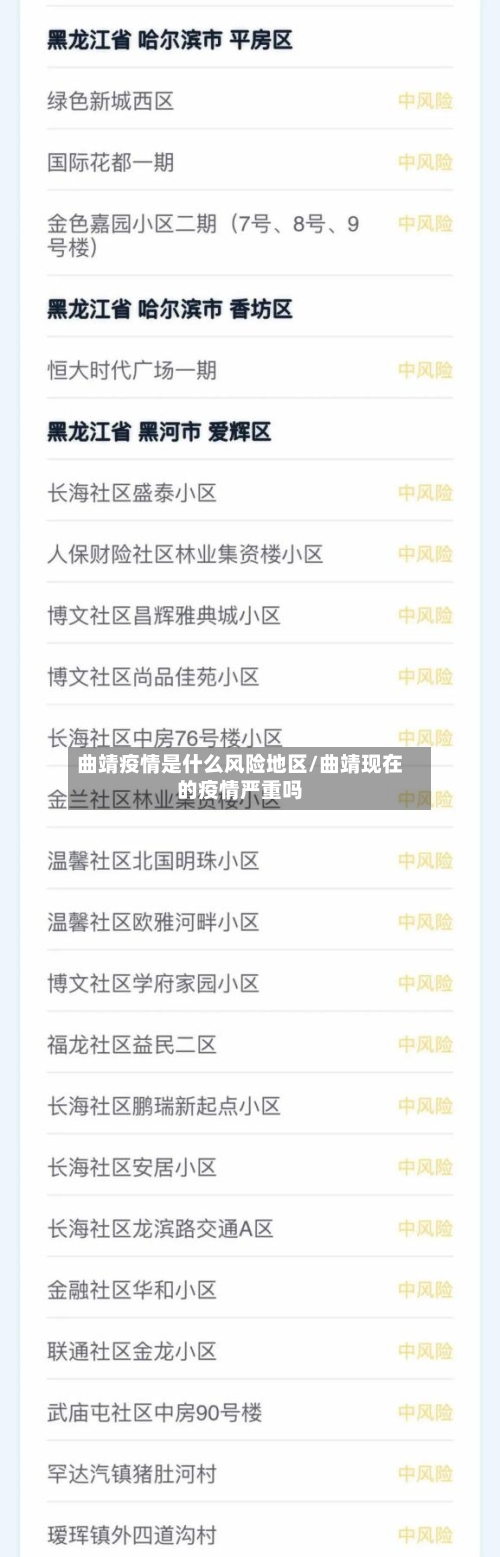 曲靖疫情是什么风险地区/曲靖现在的疫情严重吗