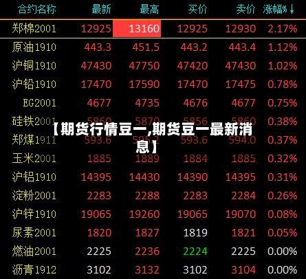 【期货行情豆一,期货豆一最新消息】-第2张图片