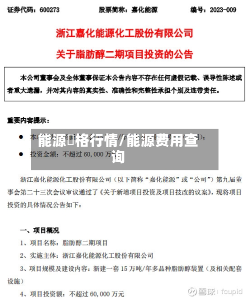能源價格行情/能源费用查询