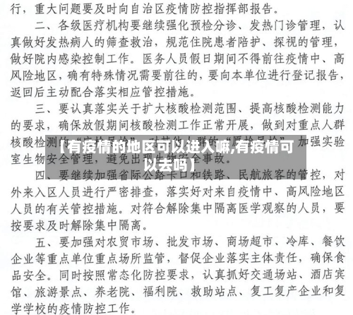 【有疫情的地区可以进入嘛,有疫情可以去吗】-第2张图片