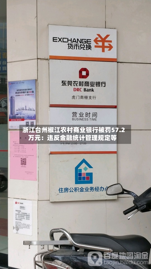 浙江台州椒江农村商业银行被罚57.2万元:违反金融统计管理规定等-第2张图片