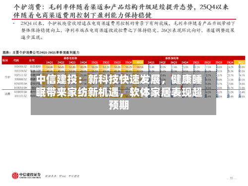 中信建投：新科技快速发展	，健康睡眠带来家纺新机遇，软体家居表现超预期-第2张图片
