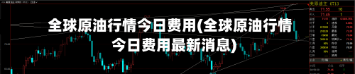 全球原油行情今日费用(全球原油行情今日费用最新消息)