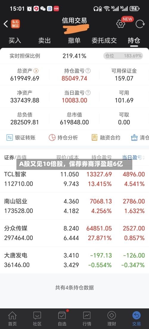 A股又见10倍股，保荐券商浮盈超6亿