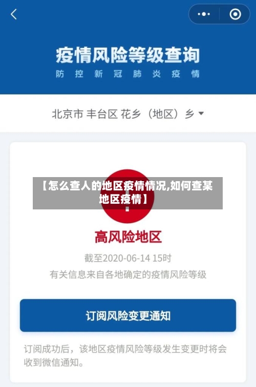 【怎么查人的地区疫情情况,如何查某地区疫情】