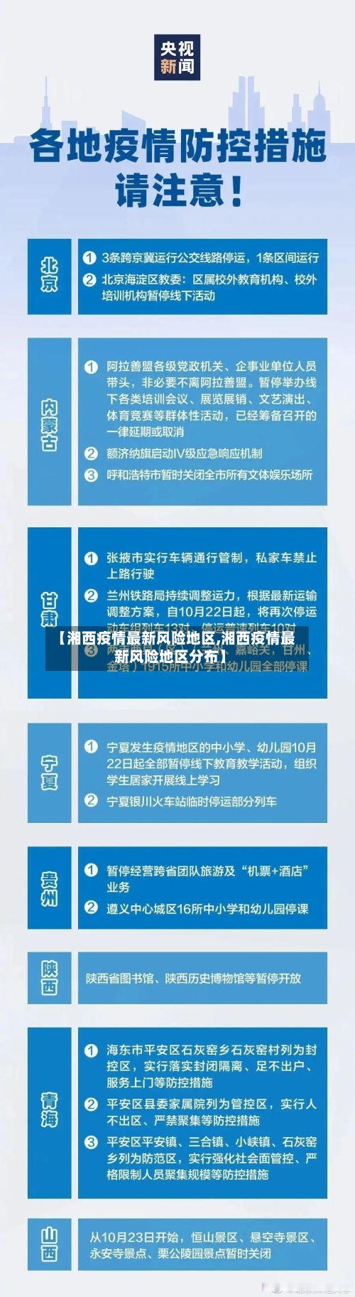 【湘西疫情最新风险地区,湘西疫情最新风险地区分布】