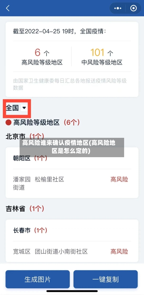 高风险谁来确认疫情地区(高风险地区是怎么定的)