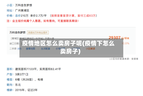 疫情地区怎么卖房子呢(疫情下怎么卖房子)