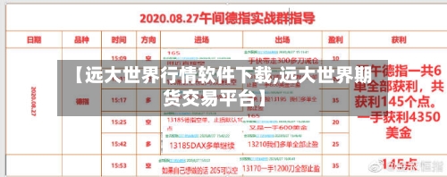 【远大世界行情软件下载,远大世界期货交易平台】-第2张图片