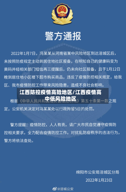 江西防控疫情高险地区/江西疫情高中低风险地区