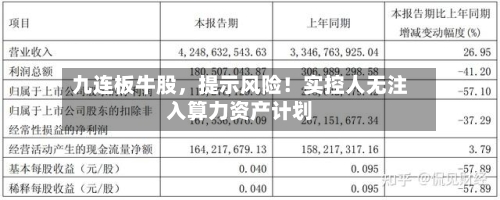 九连板牛股，提示风险！实控人无注入算力资产计划-第2张图片