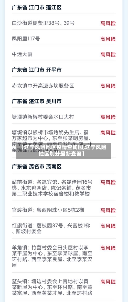 【辽宁风险地区疫情查询图,辽宁风险地区划分最新查询】-第3张图片