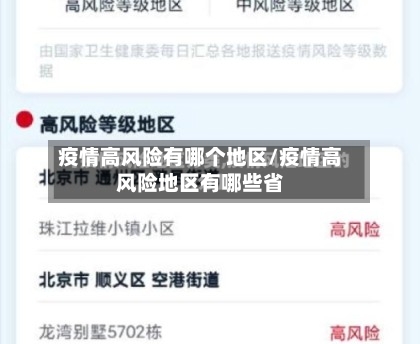 疫情高风险有哪个地区/疫情高风险地区有哪些省-第2张图片