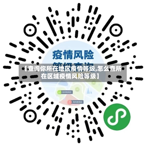 【查询你所在地区疫情等级,怎么查所在区域疫情风险等级】
