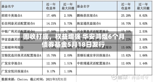 固收打底，权益增强 华安鸿煜6个月债券基金5月18日发行-第2张图片