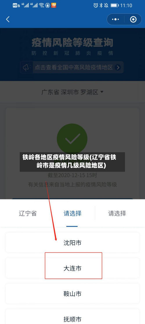铁岭各地区疫情风险等级(辽宁省铁岭市是疫情几级风险地区)