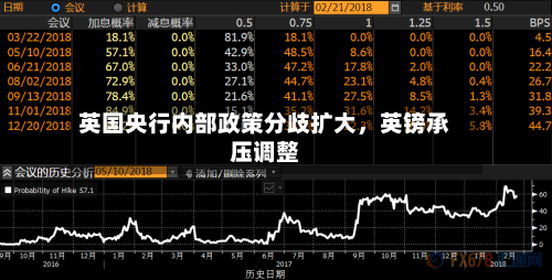 英国央行内部政策分歧扩大，英镑承压调整