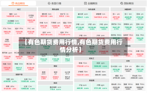 【有色期货费用行情,有色期货费用行情分析】