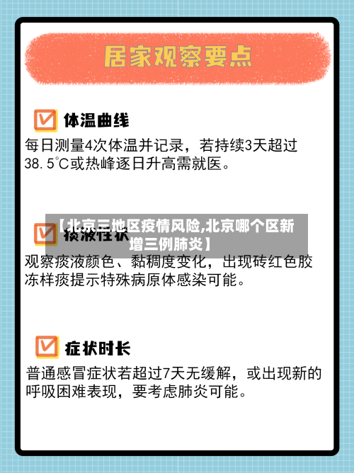 【北京三地区疫情风险,北京哪个区新增三例肺炎】