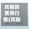 双稀的费用行情(双酚a7日费用行情)-第3张图片