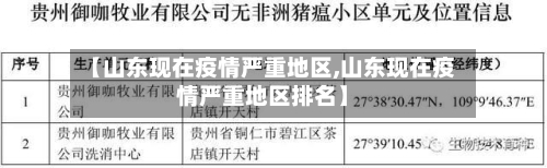 【山东现在疫情严重地区,山东现在疫情严重地区排名】-第3张图片