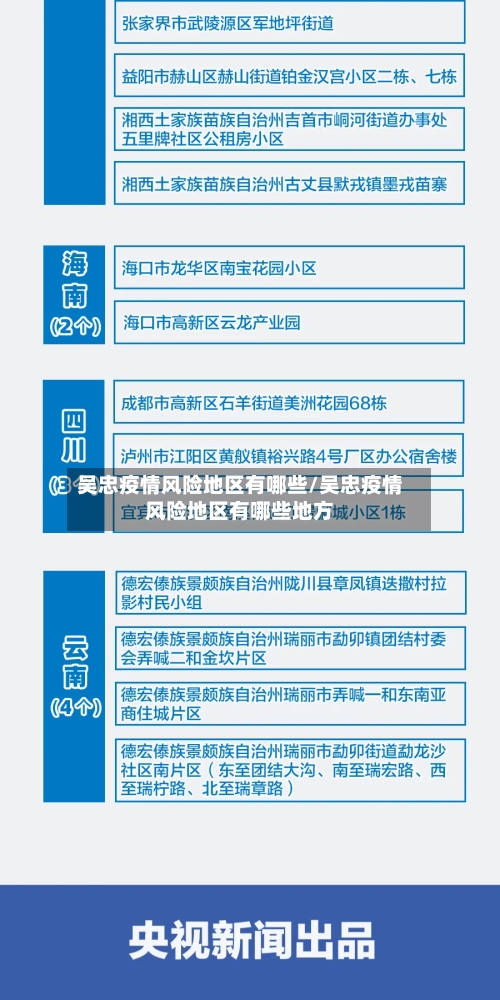 吴忠疫情风险地区有哪些/吴忠疫情风险地区有哪些地方