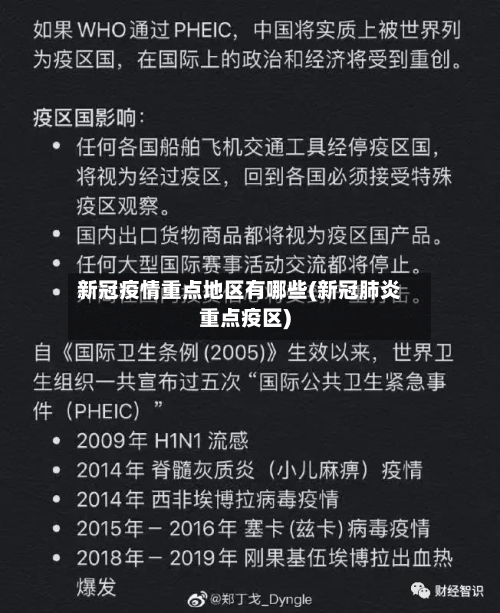 新冠疫情重点地区有哪些(新冠肺炎重点疫区)