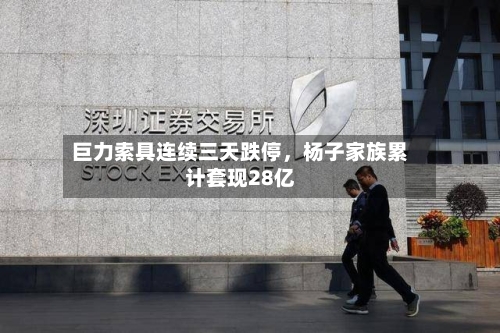 巨力索具连续三天跌停，杨子家族累计套现28亿-第2张图片