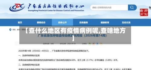 【查什么地区有疫情病例呢,查啥地方】-第2张图片