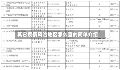 其它疫情风险地区怎么查的简单介绍-第3张图片