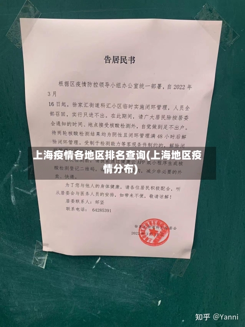 上海疫情各地区排名查询(上海地区疫情分布)