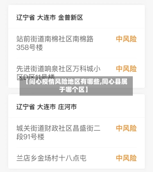 【同心疫情风险地区有哪些,同心县属于哪个区】