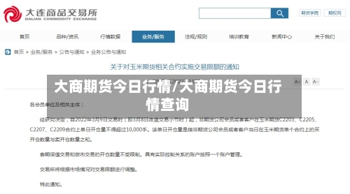 大商期货今日行情/大商期货今日行情查询-第3张图片