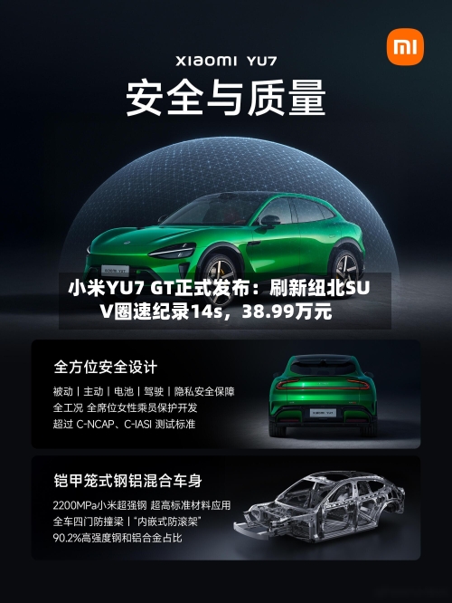 小米YU7 GT正式发布：刷新纽北SUV圈速纪录14s，38.99万元
