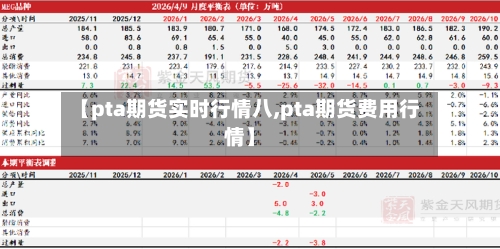【pta期货实时行情八,pta期货费用行情】