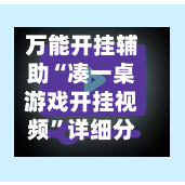 万能开挂辅助“凑一桌游戏开挂视频”详细分享装挂步骤教程-第2张图片