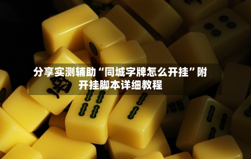 分享实测辅助“同城字牌怎么开挂”附开挂脚本详细教程-第2张图片
