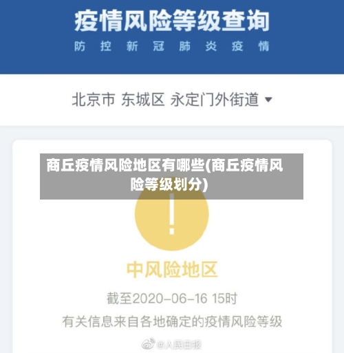商丘疫情风险地区有哪些(商丘疫情风险等级划分)-第2张图片