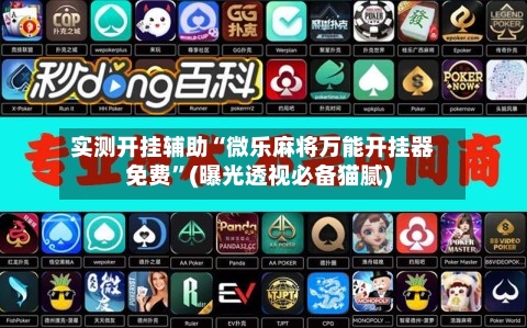 实测开挂辅助“微乐麻将万能开挂器免费”(曝光透视必备猫腻)-第3张图片