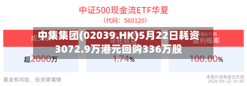 中集集团(02039.HK)5月22日耗资3072.9万港元回购336万股