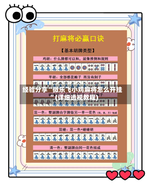 经验分享“微乐飞小鸡麻将怎么开挂	”(详细透视教程)-第2张图片