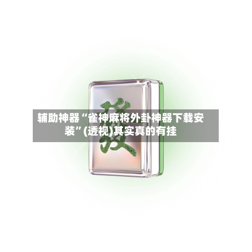 辅助神器“雀神麻将外卦神器下载安装”(透视)其实真的有挂-第3张图片
