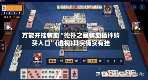 万能开挂辅助“德扑之星辅助插件购买入口”(透视)其实确实有挂