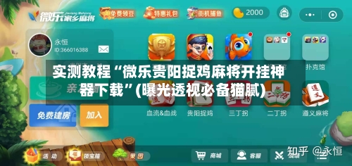 实测教程“微乐贵阳捉鸡麻将开挂神器下载”(曝光透视必备猫腻)