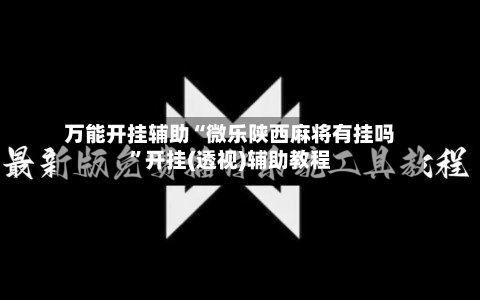 万能开挂辅助“微乐陕西麻将有挂吗”开挂(透视)辅助教程-第2张图片