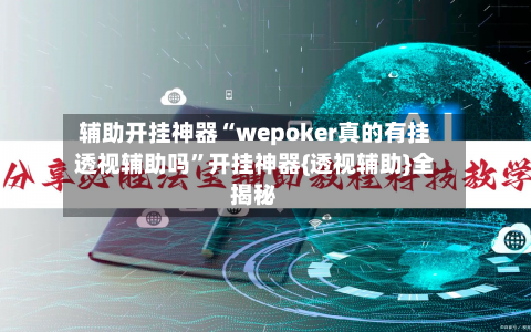 辅助开挂神器“wepoker真的有挂透视辅助吗”开挂神器{透视辅助}全揭秘-第2张图片