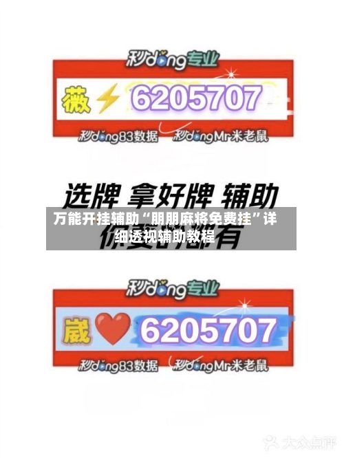 万能开挂辅助“朋朋麻将免费挂”详细透视辅助教程