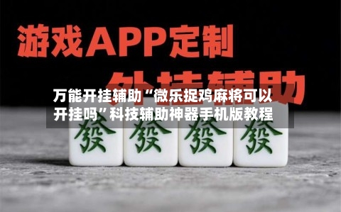 万能开挂辅助“微乐捉鸡麻将可以开挂吗”科技辅助神器手机版教程-第3张图片