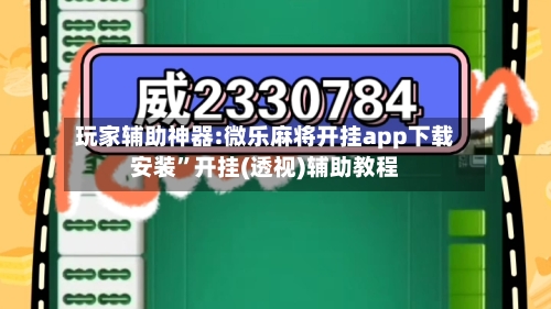 玩家辅助神器:微乐麻将开挂app下载安装”开挂(透视)辅助教程-第2张图片
