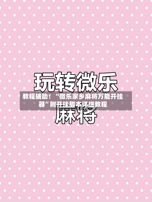 教程辅助！“微乐家乡麻将万能开挂器”附开挂脚本详细教程-第2张图片